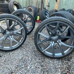 RIMS 275/30R24...5 LUGS FIT DODGE RAM 1500 DODGE DURANGO DODGE DAKOTA 5 LUGS BOLT PATTERS 5X5.5 
