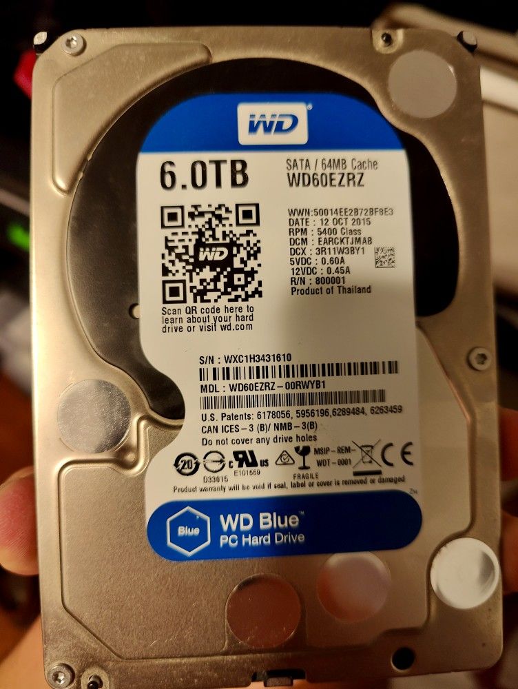 WD Blue 6TB Desktop Hard Drive 