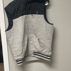 Authentic Polo hooded Sleeveless Vest Ralph Lauren large 