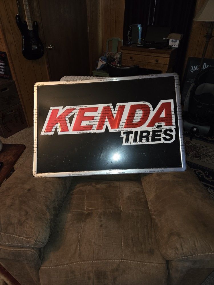 Vintage Metal Kenda Tires advertising sign 