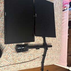 2 Monitors With Dual Monitor Stand Only