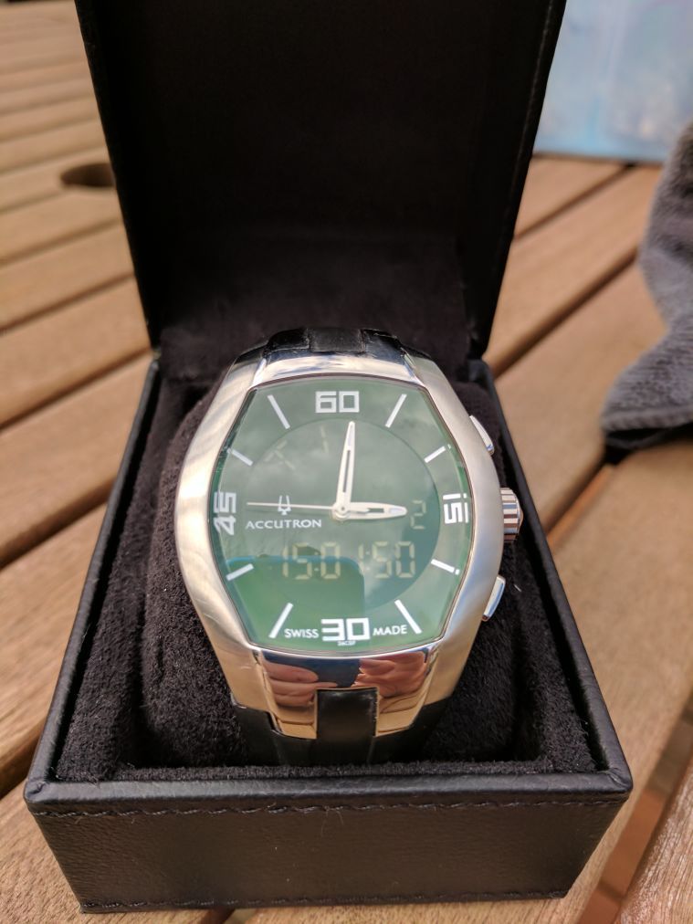 Bulova Accutron "Telluride" Swiss Quartz analog/digital Chronograph