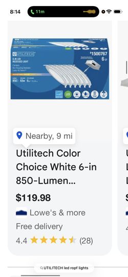 Utilitech Color Choice White 6-in 850-Lumen LED lights
