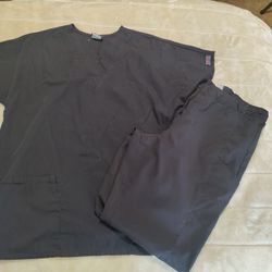 Black Scrub Set, Top And Pants