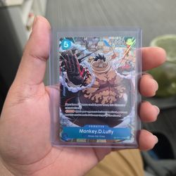 One Piece CCG Monkey D. Luffy SP Holo Blocker Character Card 7000 Power 5 Cost