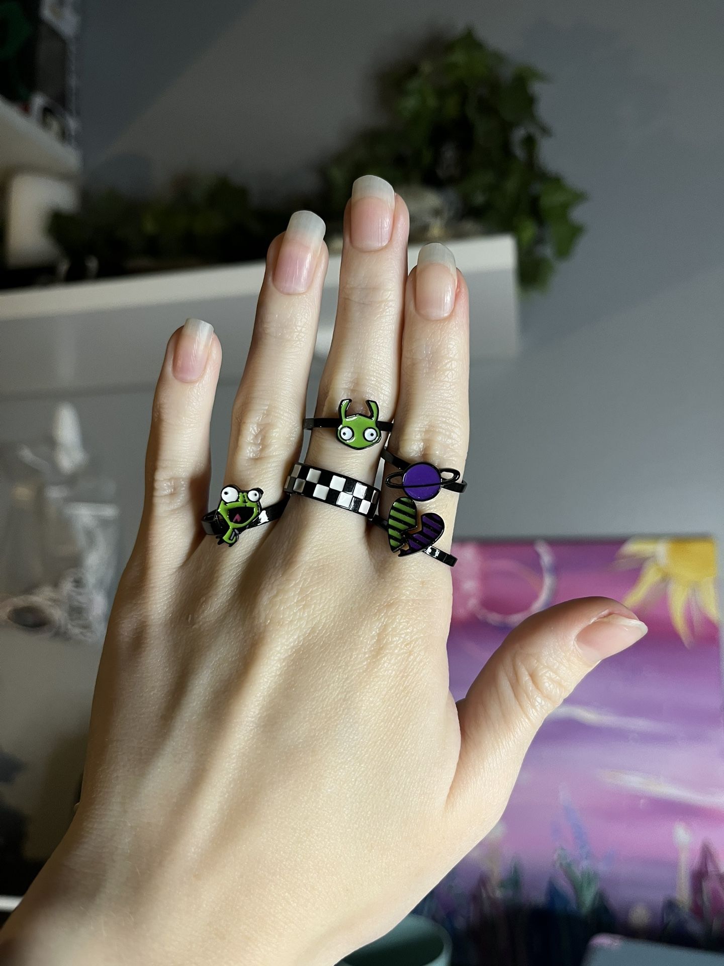 Invader zim ring set
