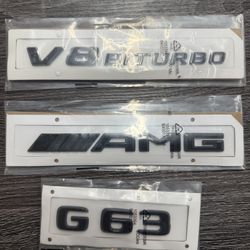 BLACK AMG G63 Emblems 