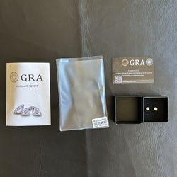 Moissanite Earrings VVS1 GRA Certified Stud Earrings Passes Tester 14k Gold Real