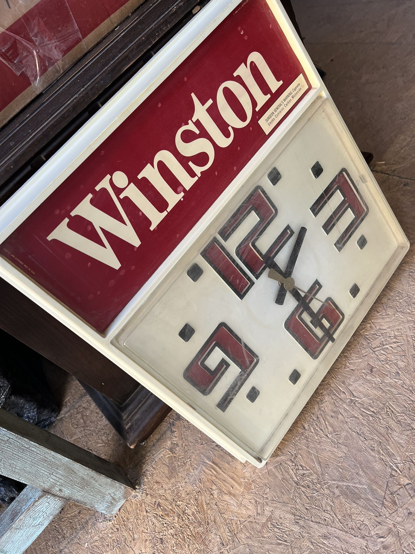 winston cigarette clock Vintage Advertising Winston Cigarette Wall Clock |