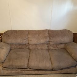 PREOWNED Beige 3 Seater Couch 