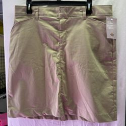 Dickies Skirt Women’s 14 Khaki Tan Stretch Twill 4 Pocket Contour Waistband NWT