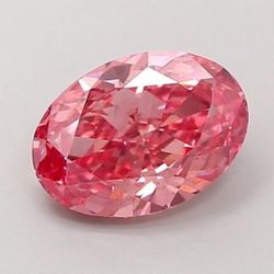 3.54ct Oval Fancy Vivid Pink Lab Grown Diamond VS1 IGI Certified