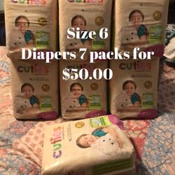 Size 6 Diapers Take All For $50.00