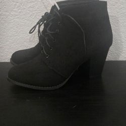 Black Ankle Boots Sz 10