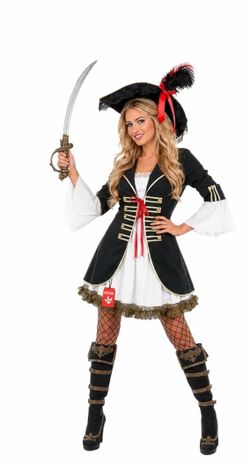XL pirate coat and hat