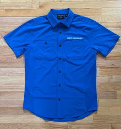 Harley Davidson Flat Track Racing Shirt Button Up Men’s Size M