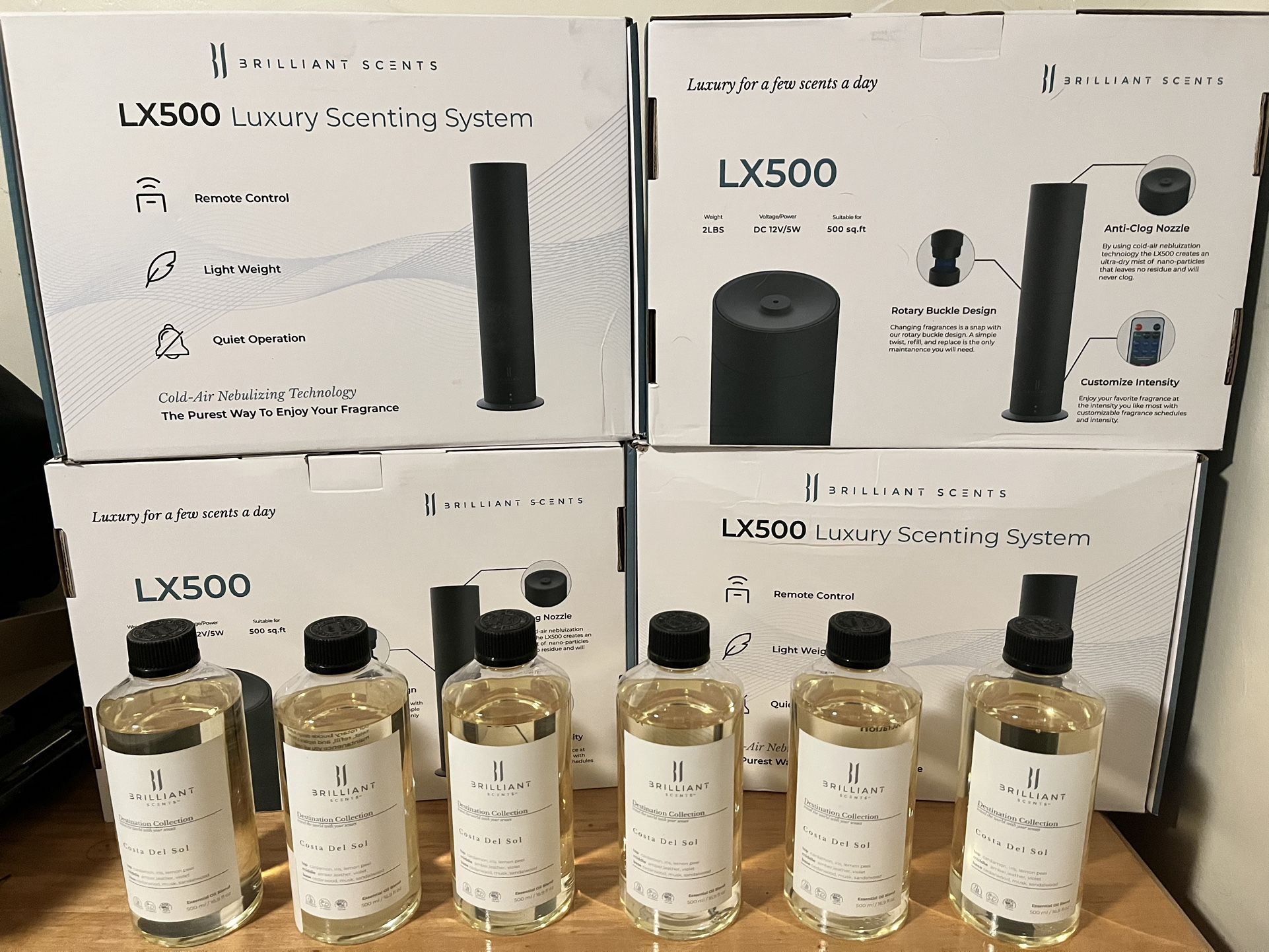 Brand New Brilliant Scents LX500 Diffusers- 4 Available