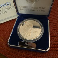 1993 Bill of Rights silver dollar