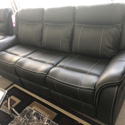 Gray Recliner Sofa 