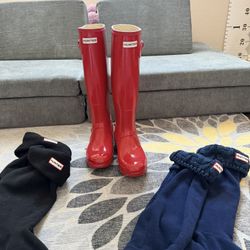Red Hunter Rain Boots Size 6