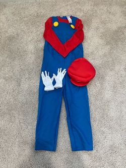 Mario Halloween Costume with Hat and Gloves size 10-12
