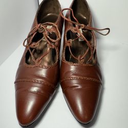 Ann Marino Vintage Lace Up Pumps