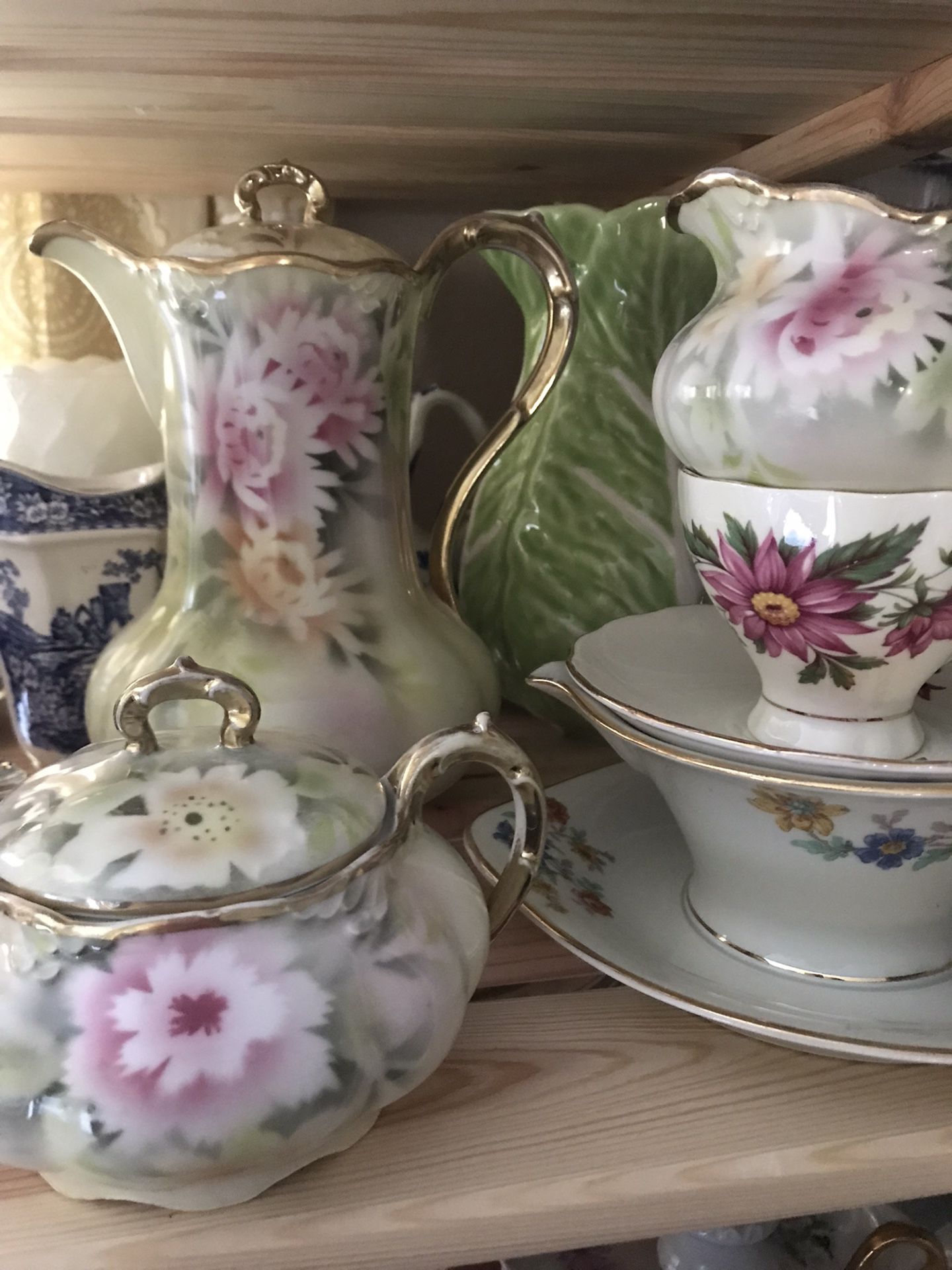 Vintage Dishes, Silverware & Teapots
