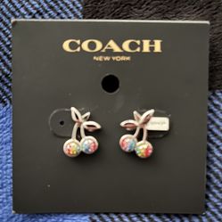 Coach Cherry Earrings New 