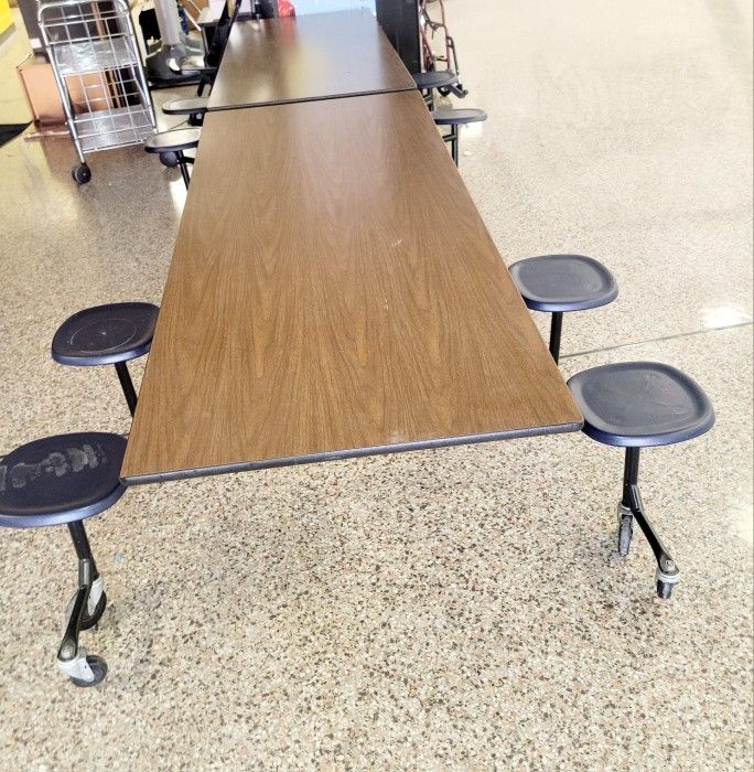 (17) Cafeteria Tables Seat 8 People Fold-Up High School College Church $399.