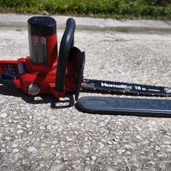 Homelite 16 in 12 Amp 400mm Electric Chainsaw, Used.