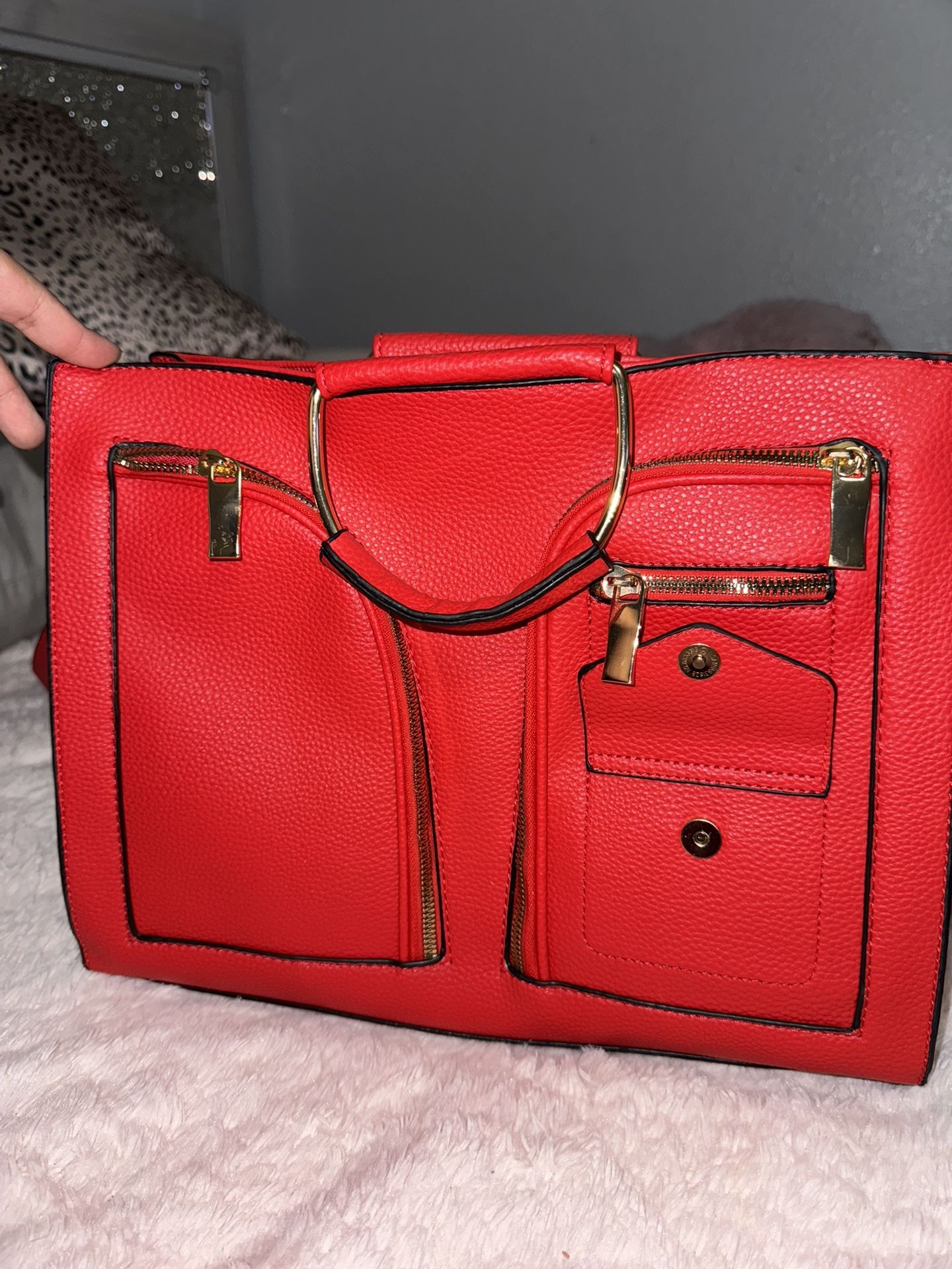 Red Big tote bag 