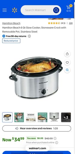 Hamilton Beach Slow Cooker 6qt (Open Box)