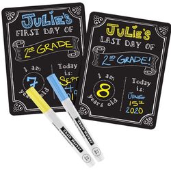 First / Last Day of Virtual School Chalkboard!! Reusable For Multiple Kids Every Year! 