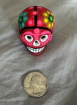 Small Ceramic Sugar Skull Dia de los Muertos