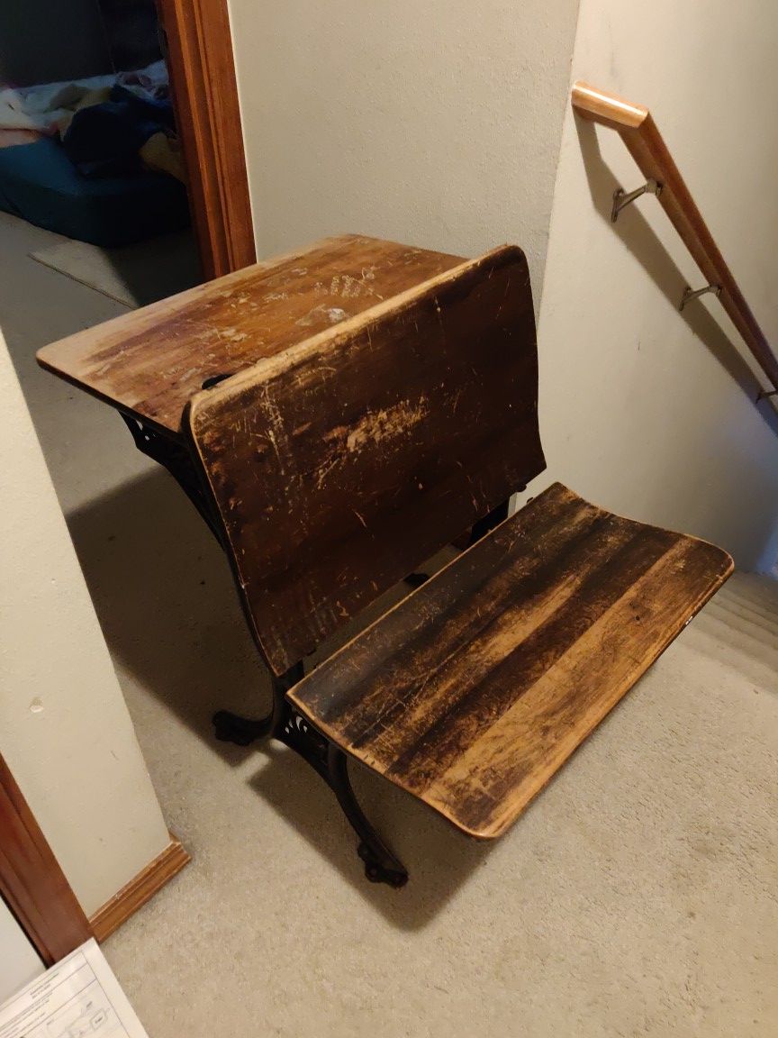 Antique school desk