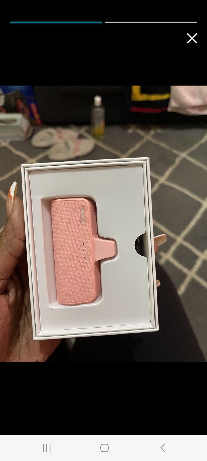 Mini Portable Charger for iPhone with Built in Cable, 3350mAh Ultra-Compact Power Bank Small Battery Pack Charger Compatible with iPhone 14/13/13 Pro/