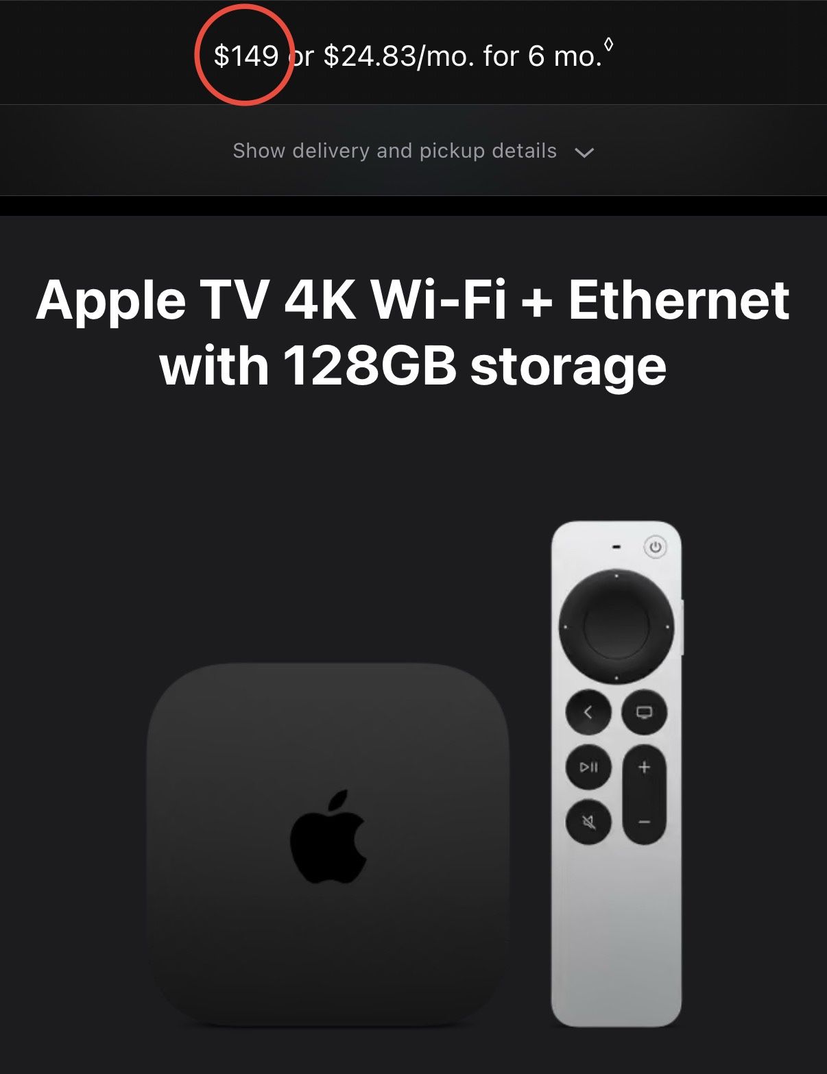 Apple TV 4K Wi-Fi + Ethernet (128GB)