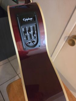 Epiphone PR-4E NA acoustic-electric guitar with serial number 0(contact info removed)06.