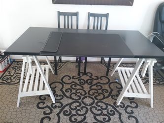 IKEA black and white desk