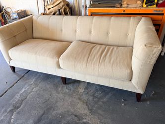 Cream 80” love seat sofa couch