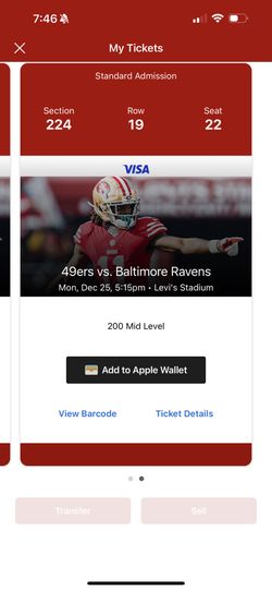 Baltimore Ravens At San Francisco 49ers Levis Stadium