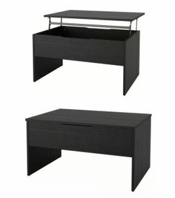 IKEA ÖSTAVALL Adjustable Coffee Table, Black — Like New