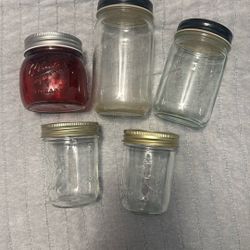 Assorted Mason Jars (5 Total)