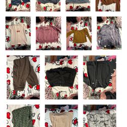 17-Piece Trendy Clothing Bundle - Sizes [XS-XL] - AE, PINK, Boho & Y2K