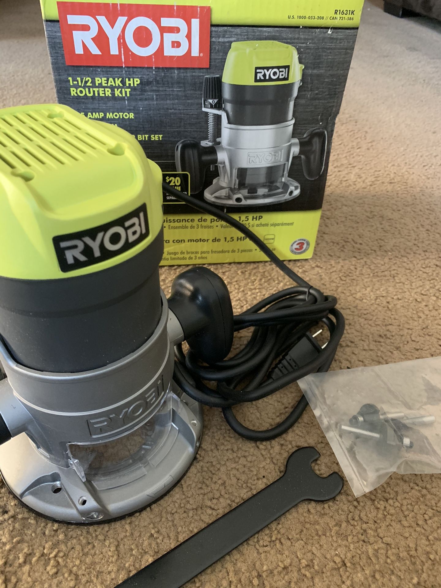 RYOBI 8.5 Amp 1-1/2 Peak HP Fixed Base ROUTER