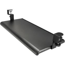 Clamp-on Keyboard Tray Black Plastic Metal Clamps
