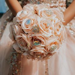 Quince Bouquet And Tiara