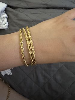 Rope Chain Necklace Gold Plated, 4 mm. 20 Inches