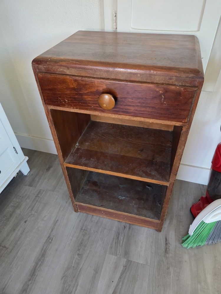 2 Drawer wooden night stand with drawer $10