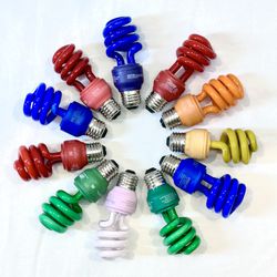11 Fluorescent Color Light Bulbs 13W